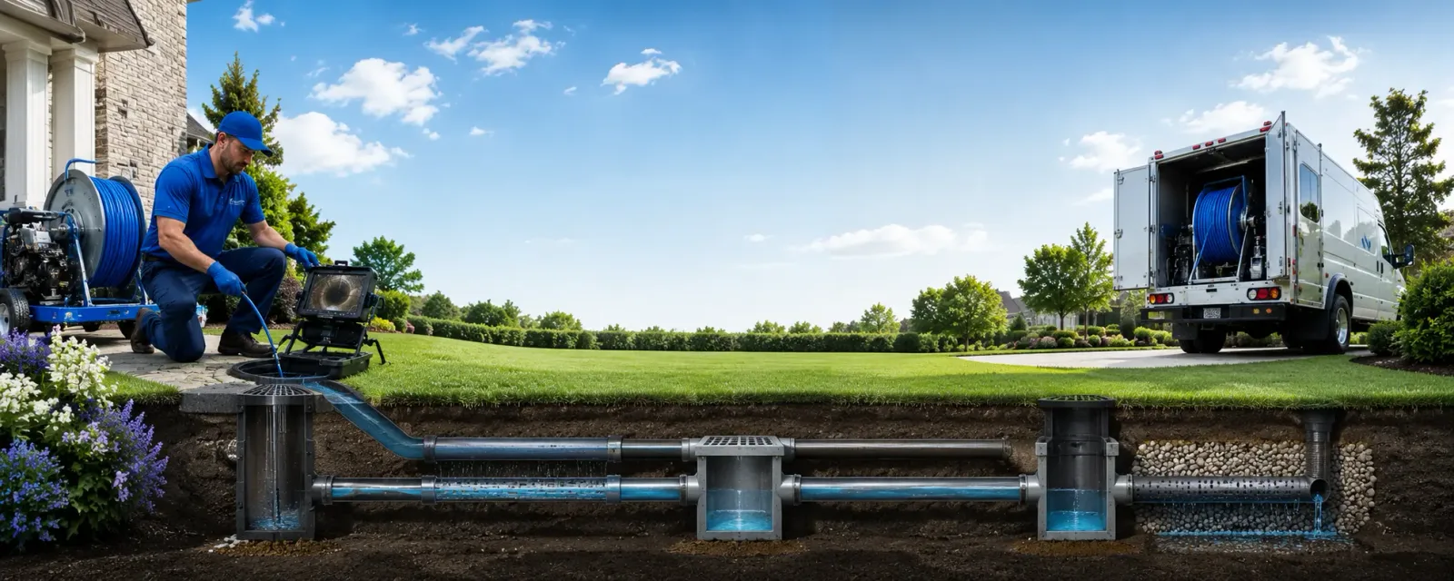 Outdoor drain cleaning information for Dunlap, CA